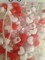 Red and White Heart Beads