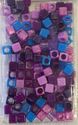 Purple with Blue Mix Cube Beads
