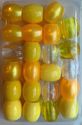 Very Large Yellow Mix Barrel Beads